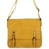 BEE BAG Duża Listonoszka Damska Adelia w Stylu Vintage Żółta